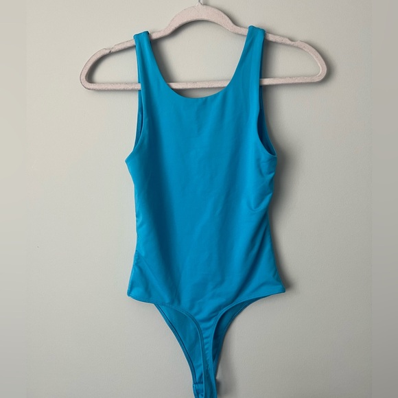 BLUE FOREVER 21 SCOOP NECK BODYSUIT - Picture 5 of 5